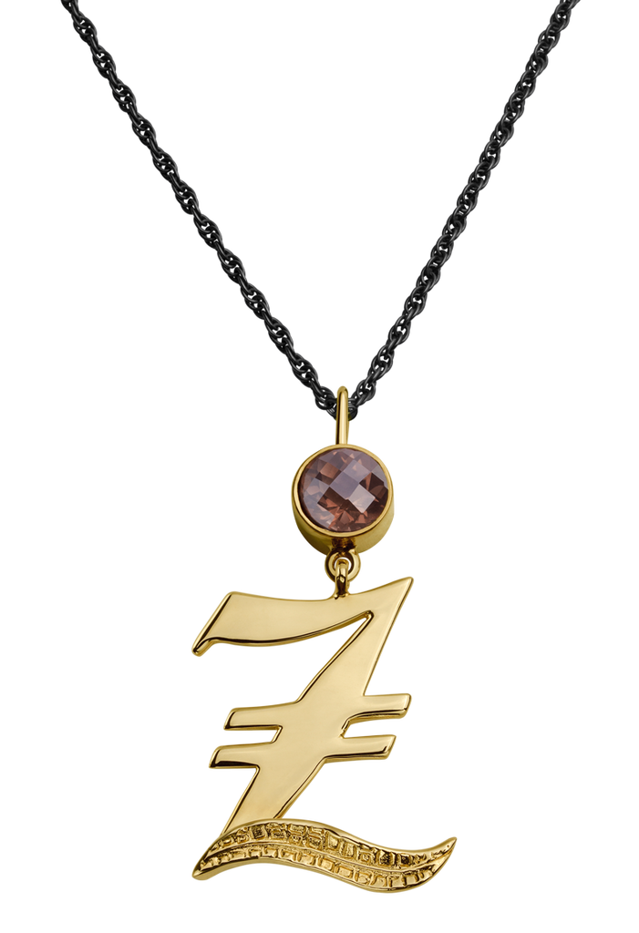 Large Initial Z Necklace